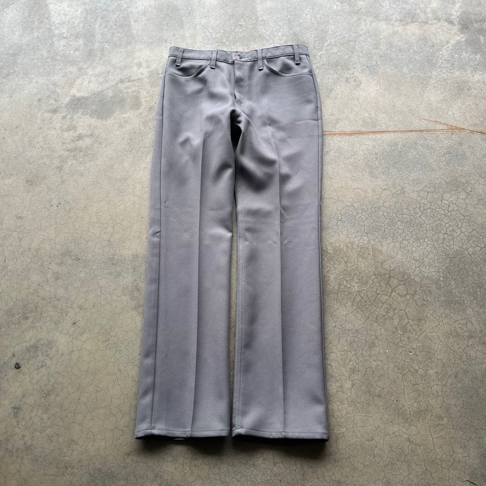 Vintage Levis Sta-Prest Gray Trousers Straight Leg Scovill Zipper